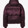 Waterdichte cropped oversized ski-jas in bordeauxrood