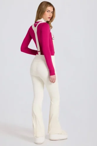 Waterdichte hoge broek met bretels in Ice