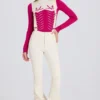 Waterdichte hoge broek met bretels in Ice