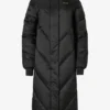 Waterdichte lange parka met capuchon in zwart