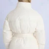 Waterdichte oversized ski-jas met riem in Ice