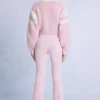 Waterdichte skibroek met riem in Powder Pink