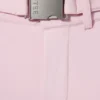 Waterdichte skibroek met riem in Powder Pink