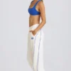 Witte joggingbroek met rechte pijpen en middelhoge taille