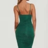 You’re My Type midi-jurk met cowl-hals en ruches in groen
