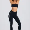 Zachte Active Contrast-legging in zwart
