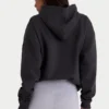 Zachte katoenen fleece oversized hoodie in zwart