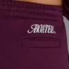 Zachte katoenen jersey joggingbroek met relaxte middelhoge taille in Grape