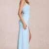 Zalia kanten corset maxijurk in poederblauw