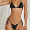 Kairo stringbikini met strikjes aan de zijkant  in zwart